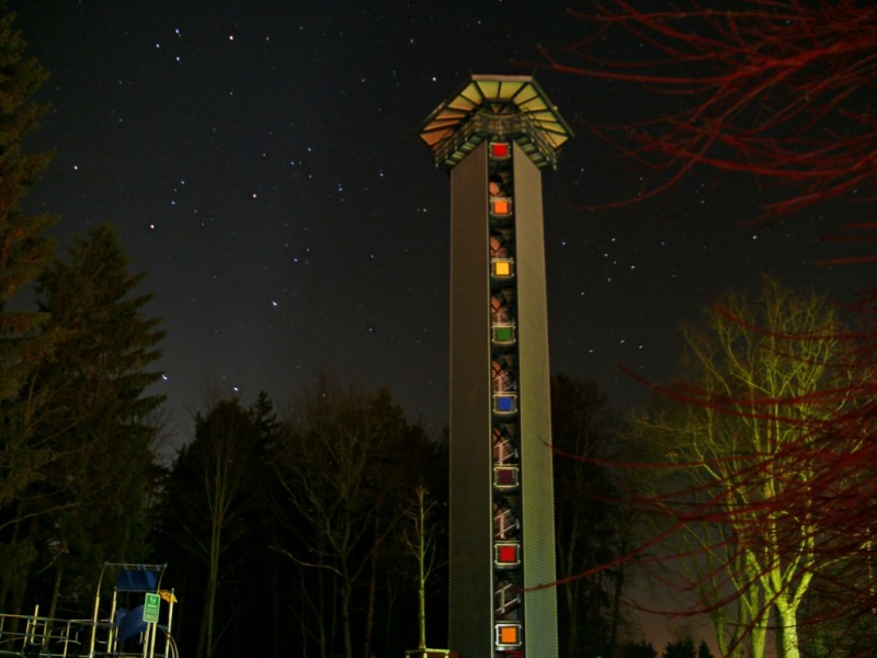 Turm am Abend (Foto Stadtverwaltung Eibenstock)
