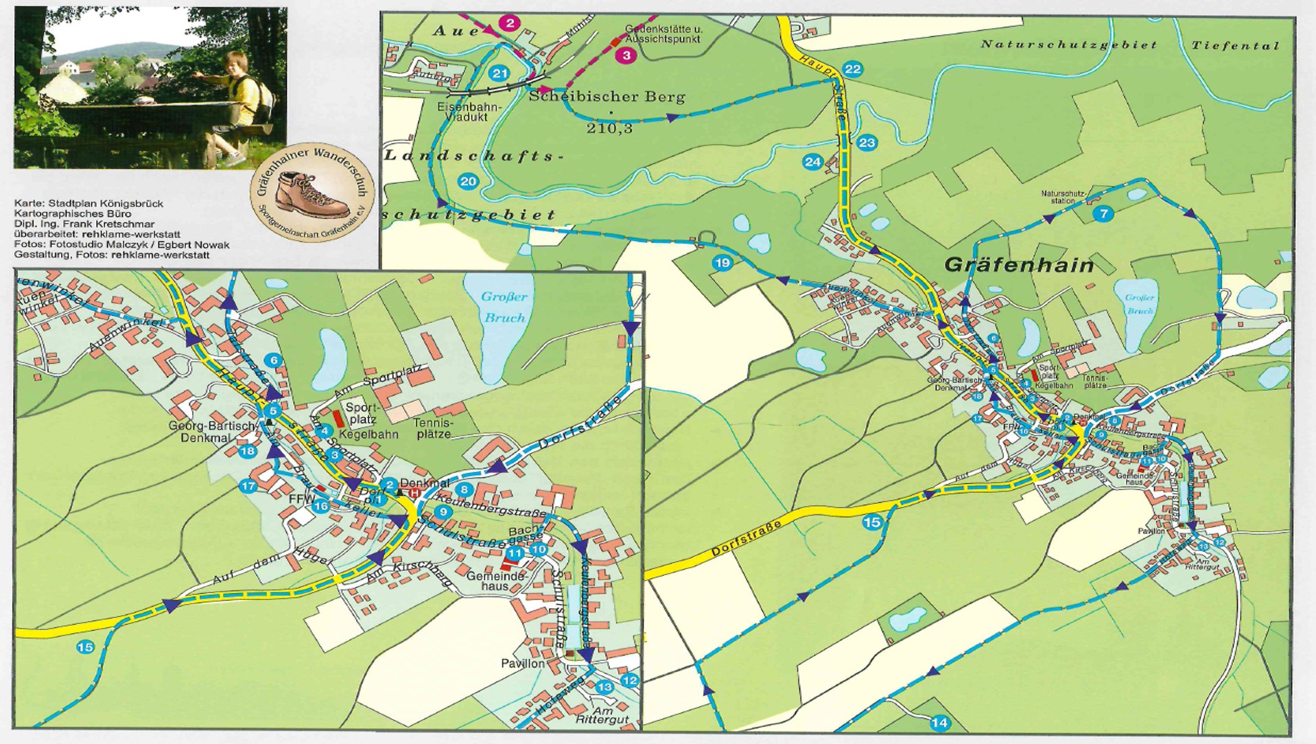 Verlauf Ortsrundweg Gräfenhain (Quelle: Königsbrück Information)