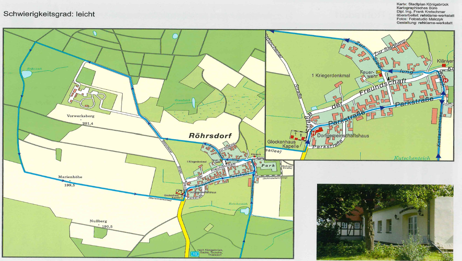 Karte Ortsrundweg Röhrsdorf (Quelle: Königsbrück Information)